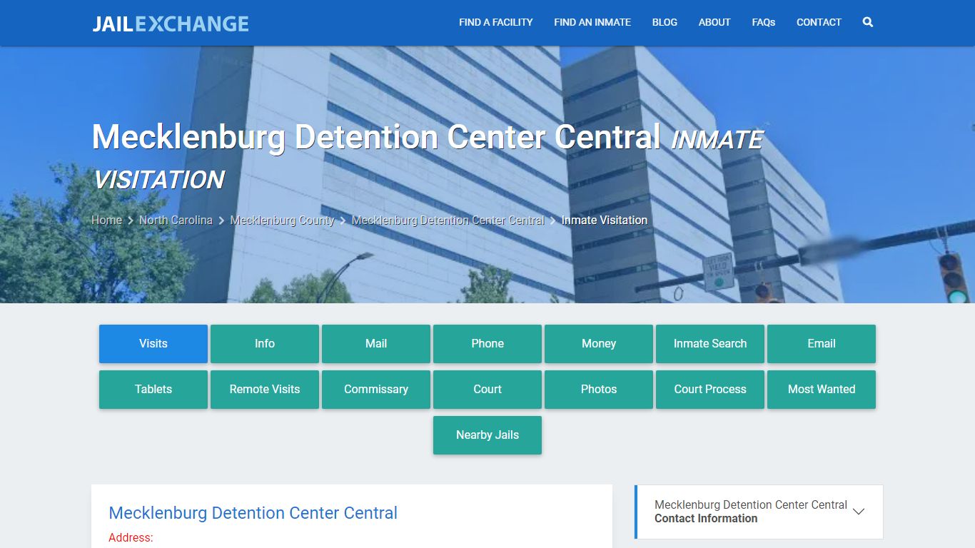 Mecklenburg Detention Center Central Inmate Visitation - Jail Exchange